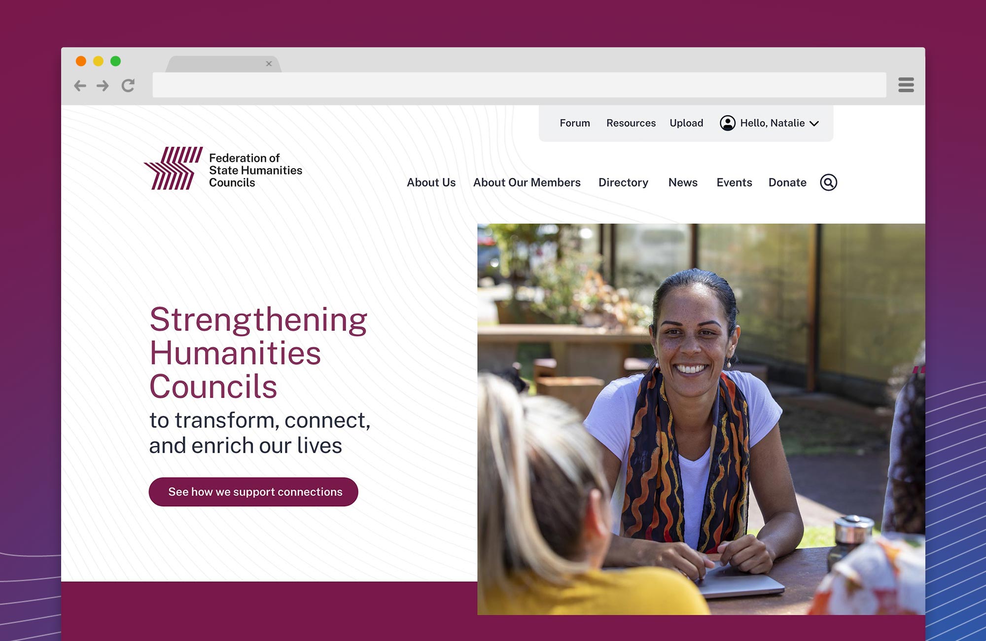 Federation of State Humanities Councils - Homepage screenshot